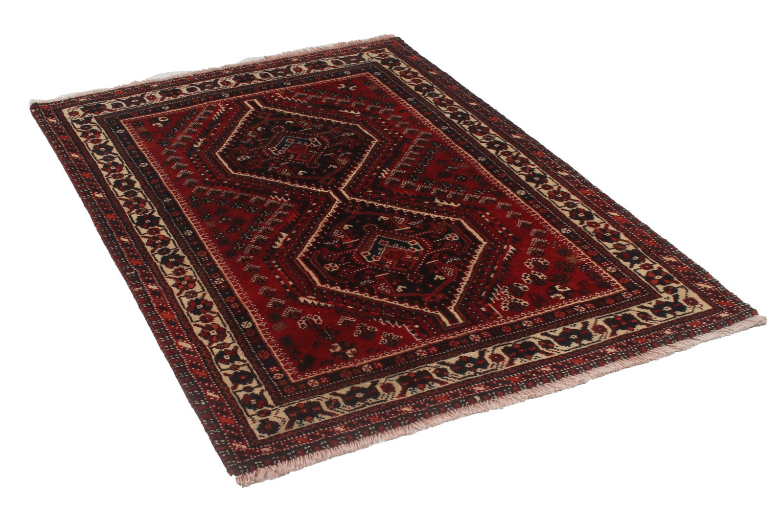 Gashgai — Hand-knotted, 108x149 cm, Red, 100% Virgin Wool | View 5