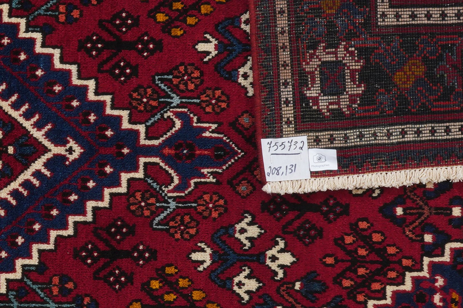 Djoshaghan — Hand-knotted, 131x208 cm, Red, 100% Virgin Wool | View 6