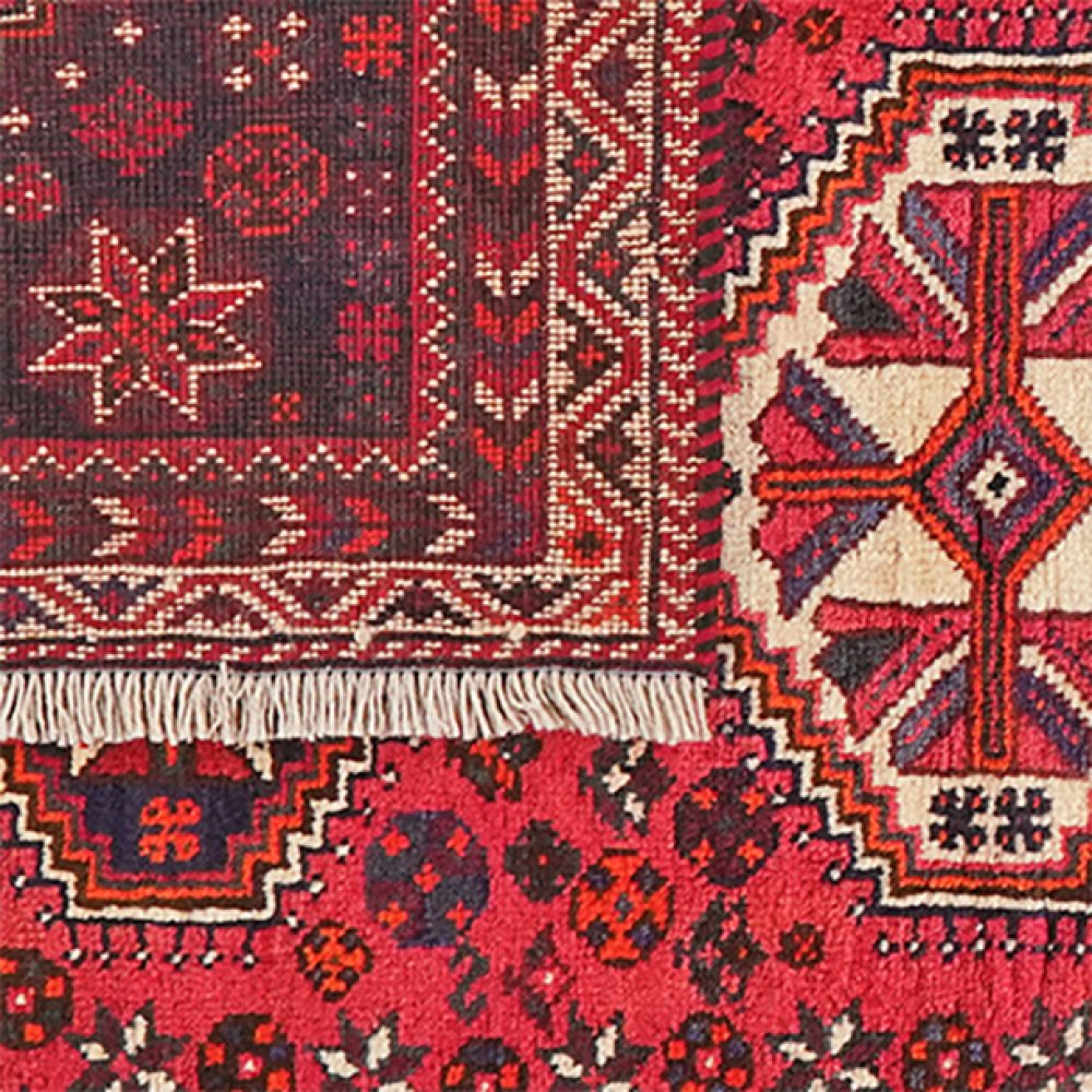 Gashgai — Hand-knotted, 115x159 cm, Red, 100% Virgin Wool | View 6