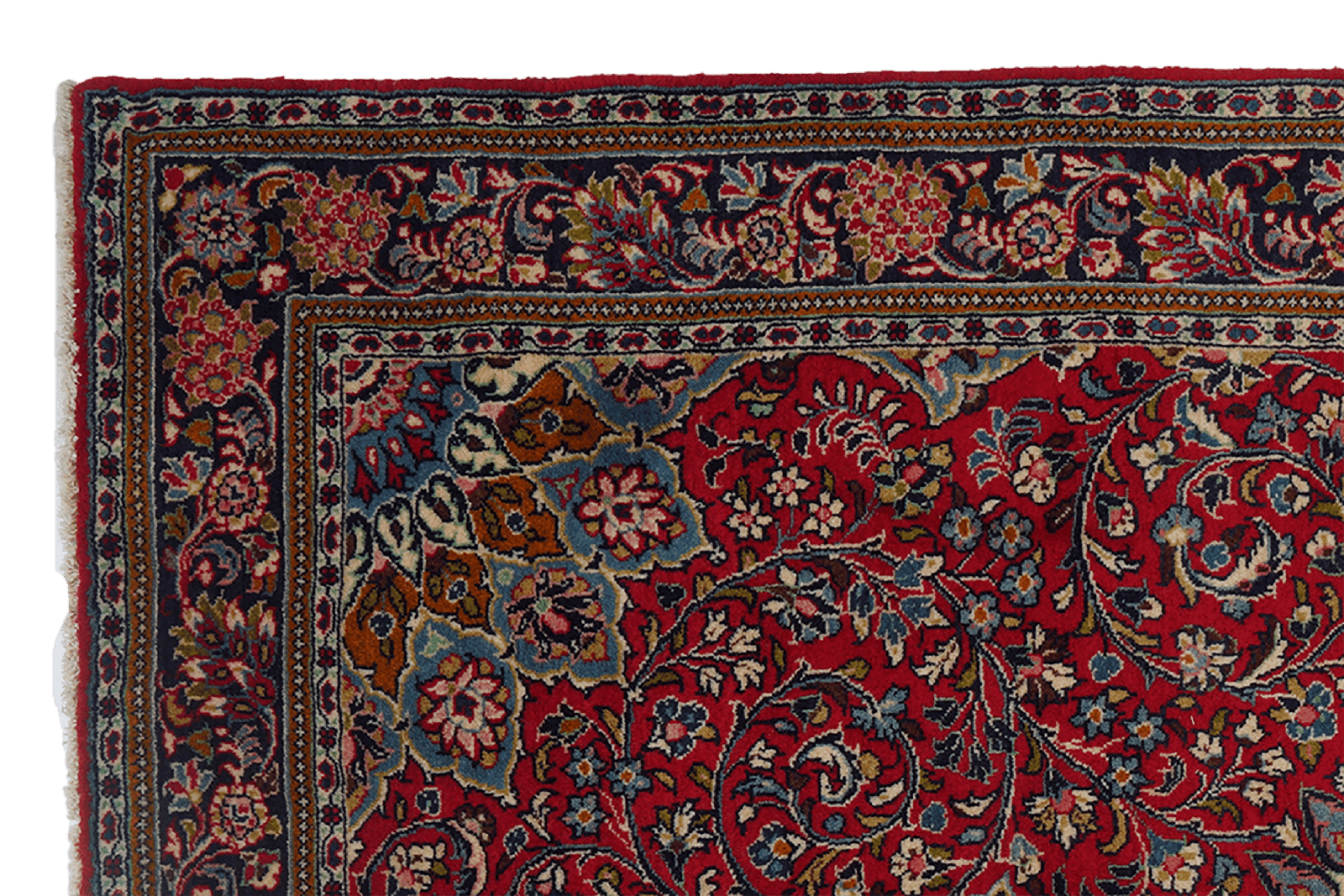 Sarough — Hand-knotted, 135x201 cm, Red, 100% Virgin Wool | View 3