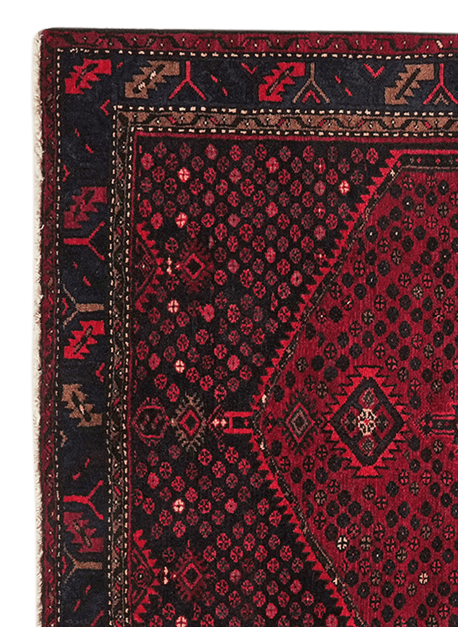 Tarom — Hand-knotted, 129x200 cm, Red, 100% Virgin Wool | View 3