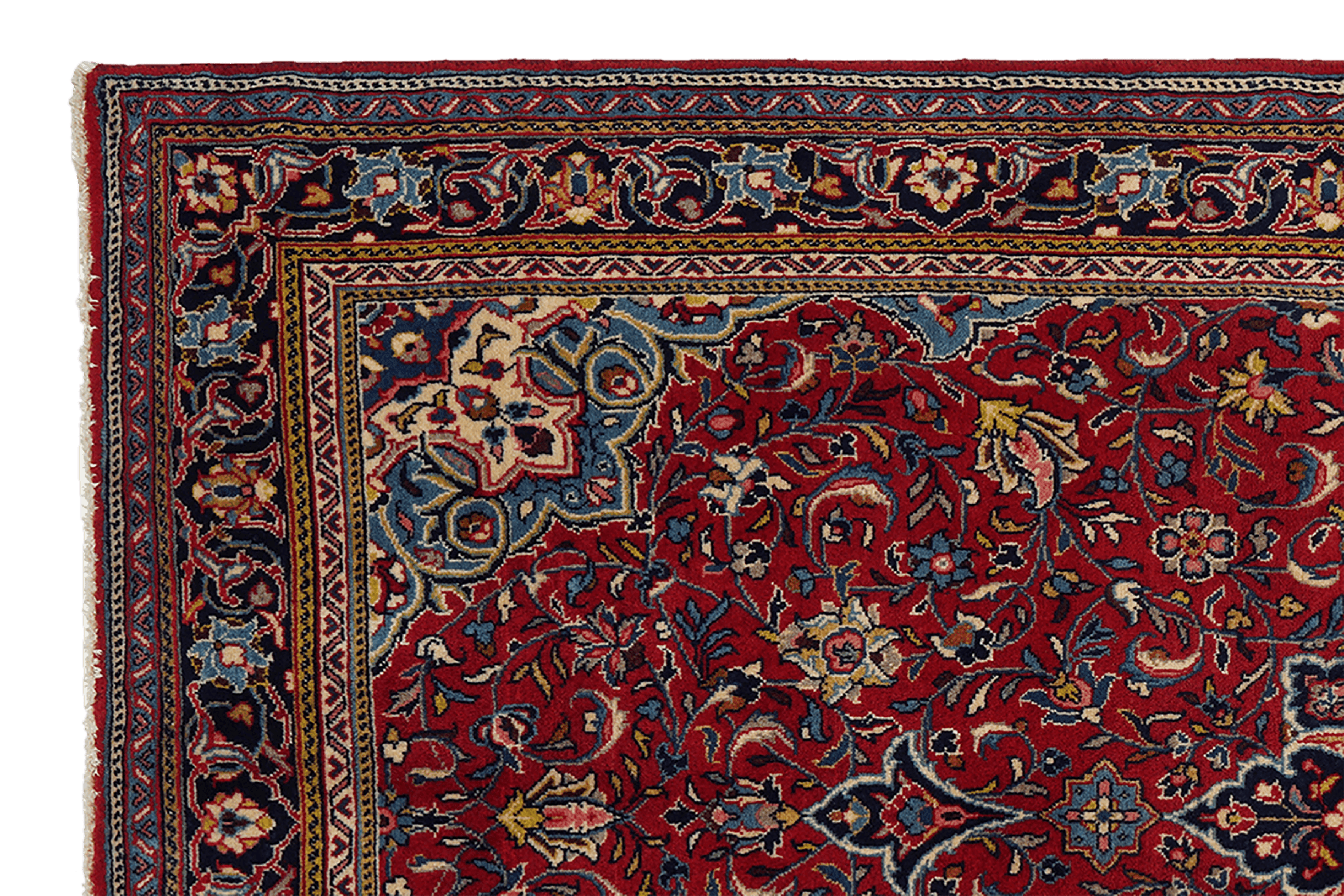 Sarough — Hand-knotted, 125x224 cm, Red, 100% Virgin Wool | View 3