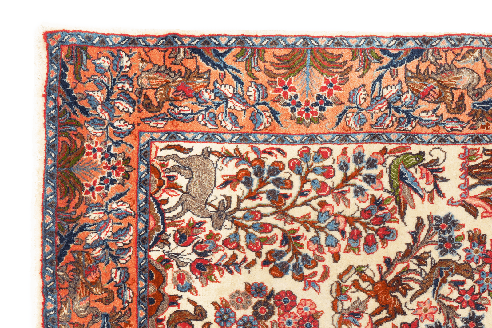 Sarough — Hand-knotted, 125x215 cm, Beige, 100% Virgin Wool | View 3