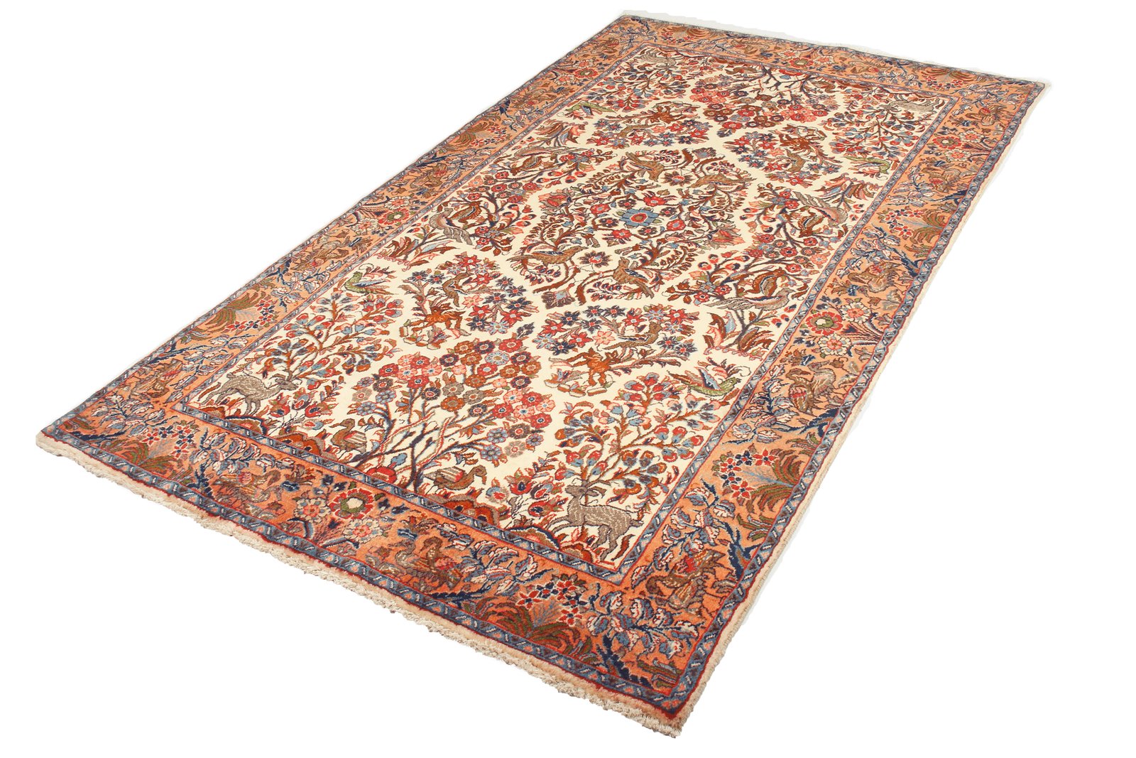 Sarough — Hand-knotted, 125x215 cm, Beige, 100% Virgin Wool | View 4
