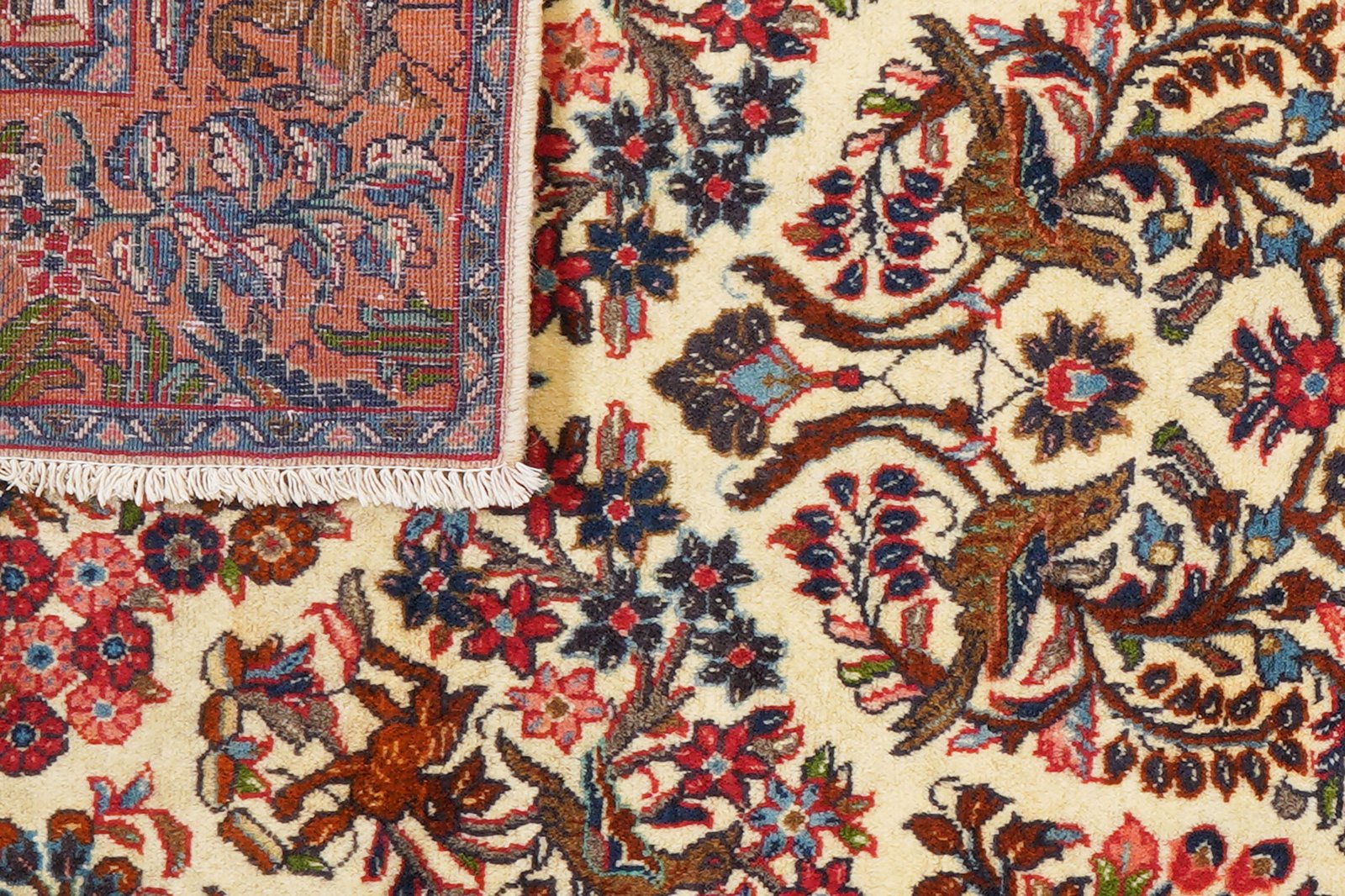 Sarough — Hand-knotted, 125x215 cm, Beige, 100% Virgin Wool | View 7