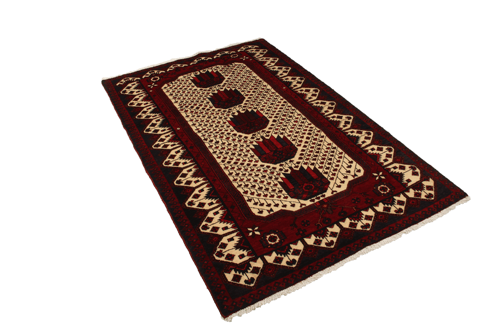 Shahsavan — Hand-knotted, 128x196 cm, Beige, 100% Virgin Wool | View 4