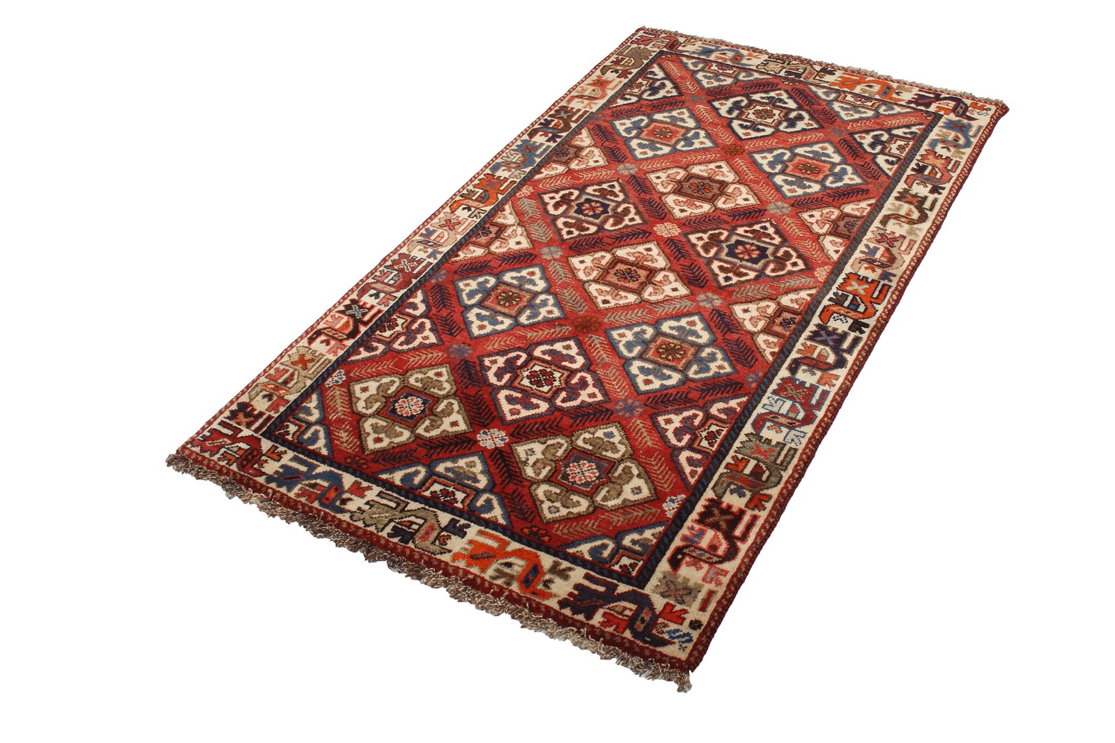 Gashgai — Hand-knotted, 95x163 cm, Red, 100% Virgin Wool | View 4