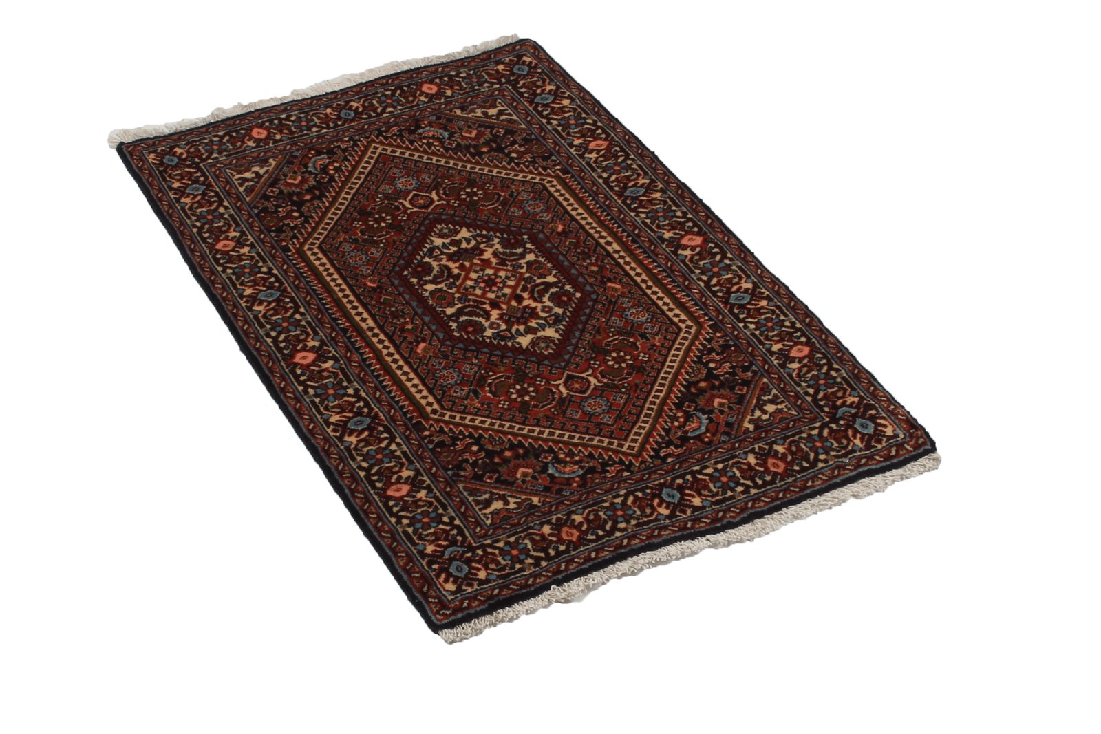 Bidjar Zandjan — Hand-knotted, 61x90 cm, Red, 100% Virgin Wool | View 4