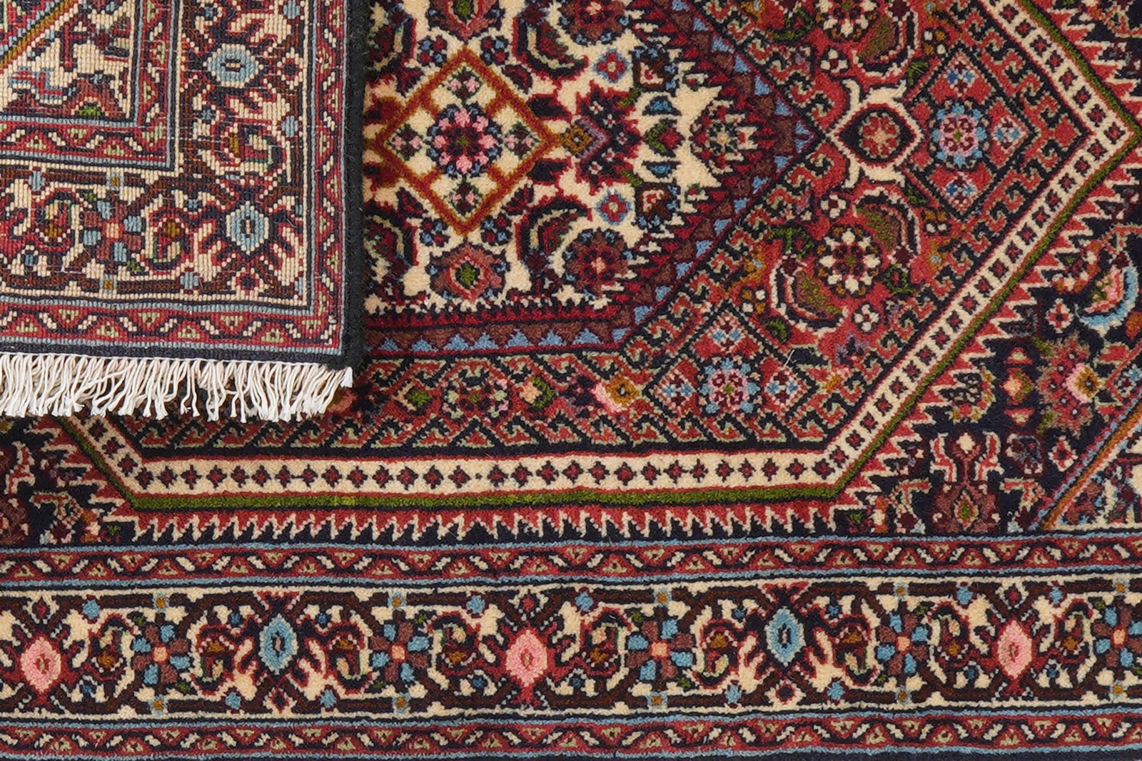 Bidjar Zandjan — Hand-knotted, 61x90 cm, Red, 100% Virgin Wool | View 7