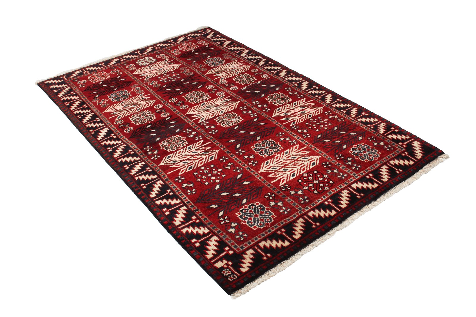 Lori — Hand-knotted, 130x206 cm, Red, 100% Virgin Wool | View 5