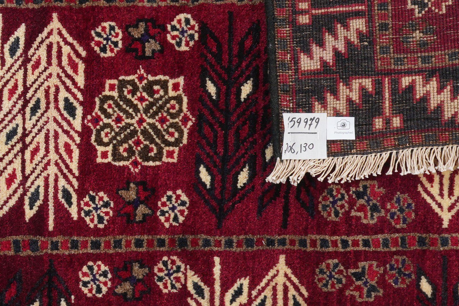 Lori — Hand-knotted, 130x206 cm, Red, 100% Virgin Wool | View 6