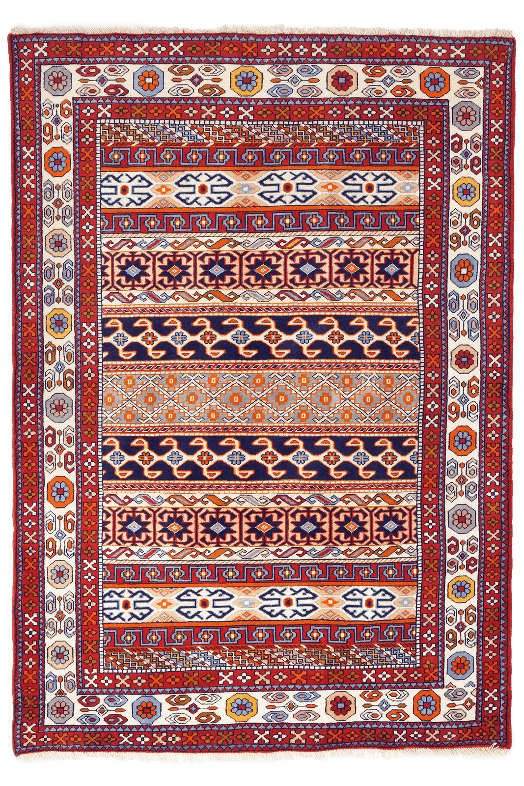 Kordibaf — Hand-knotted, 131x189 cm, Multicolor, 90% Schurwolle, 10% Seide | Main view