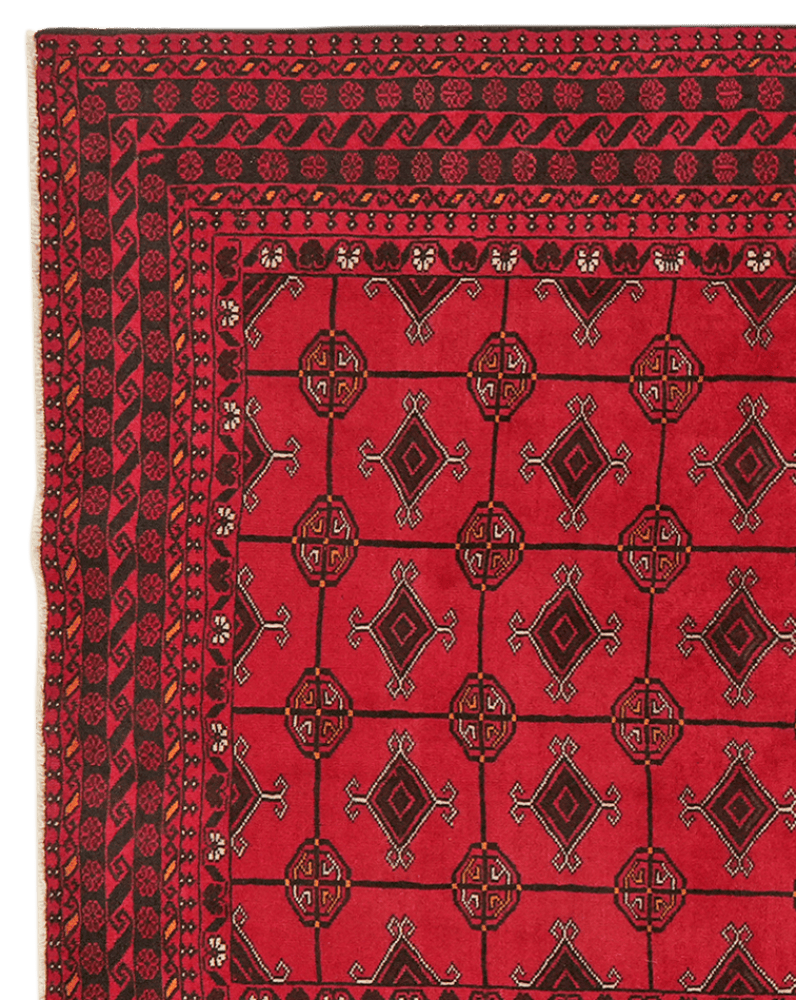 Belutch — Hand-knotted, 140x257 cm, Red, 100% Virgin Wool | View 3