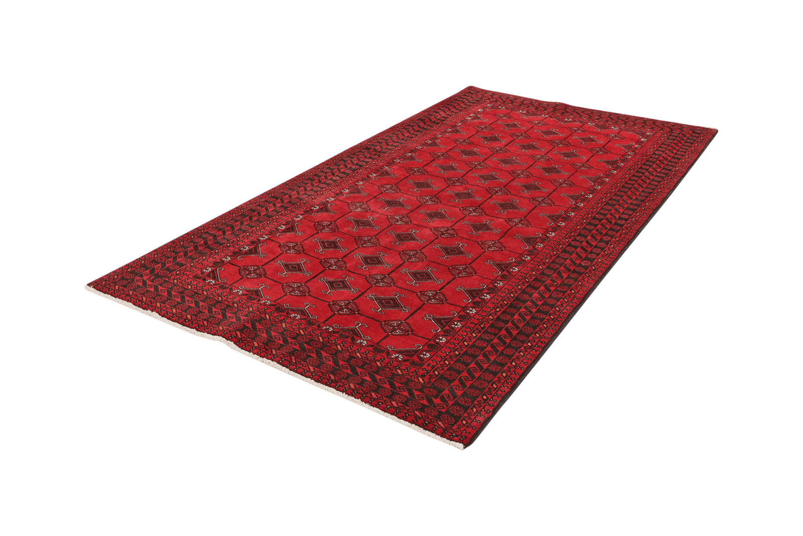 Belutch — Hand-knotted, 140x257 cm, Red, 100% Virgin Wool | View 5