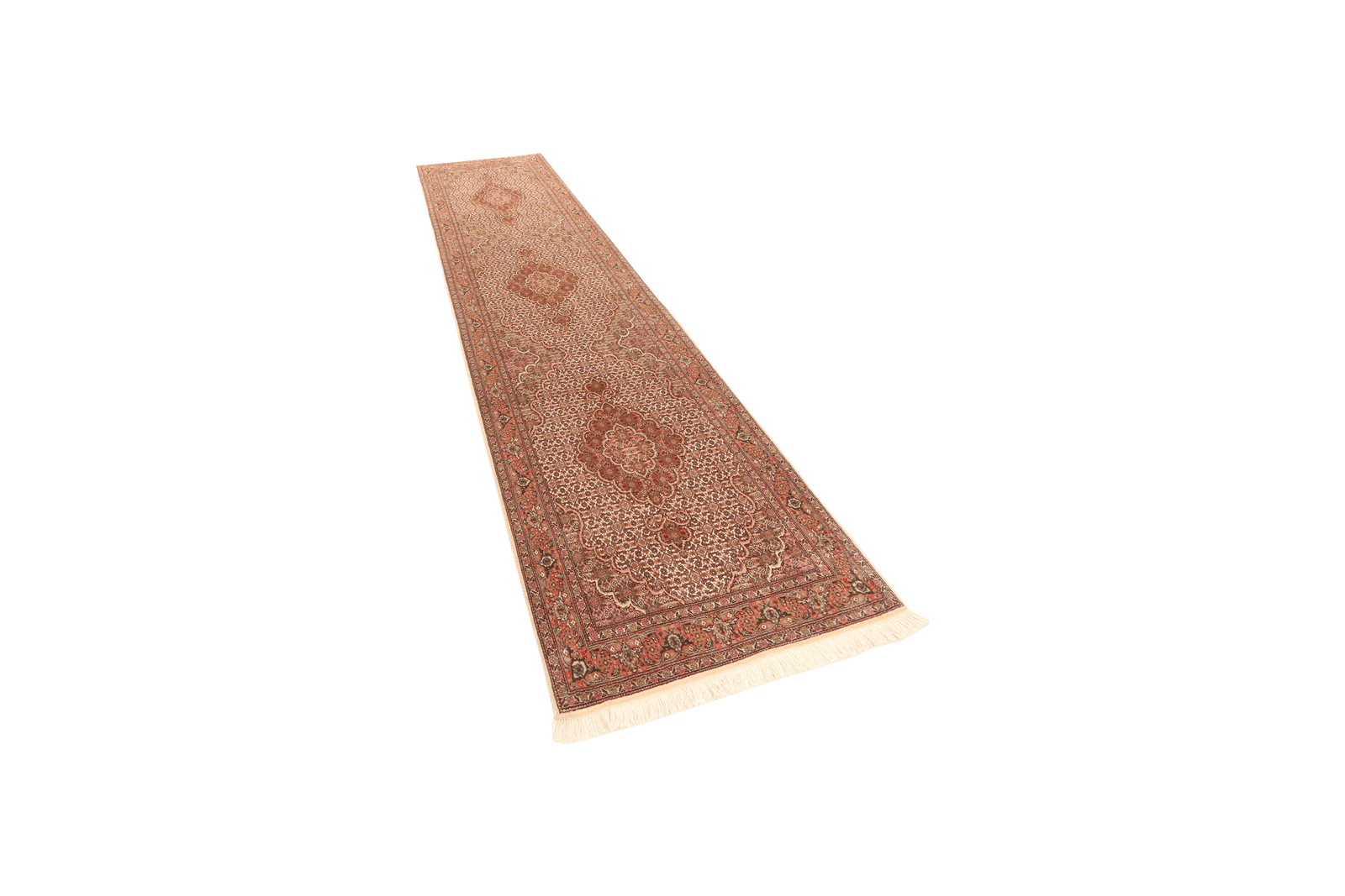 Tabriz 50 Raj — Hand-knotted, 82x321 cm, Brown, 100% Virgin Wool | View 5