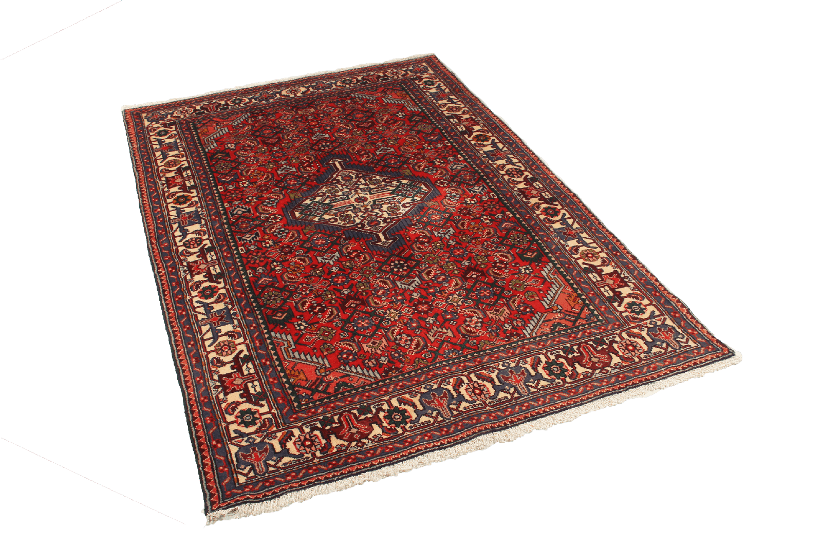 Assadabad — Hand-knotted, 122x190 cm, Red, 100% Virgin Wool | View 4