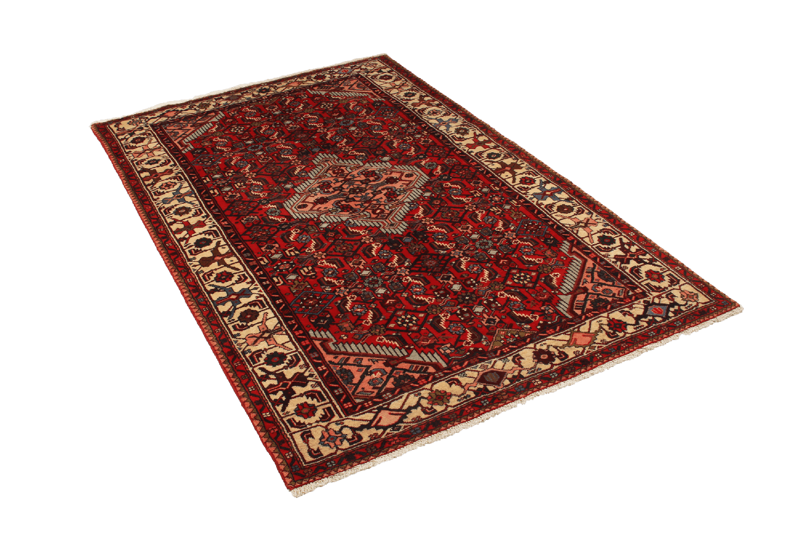 Assadabad — Hand-knotted, 128x202 cm, Red, 100% Virgin Wool | View 4