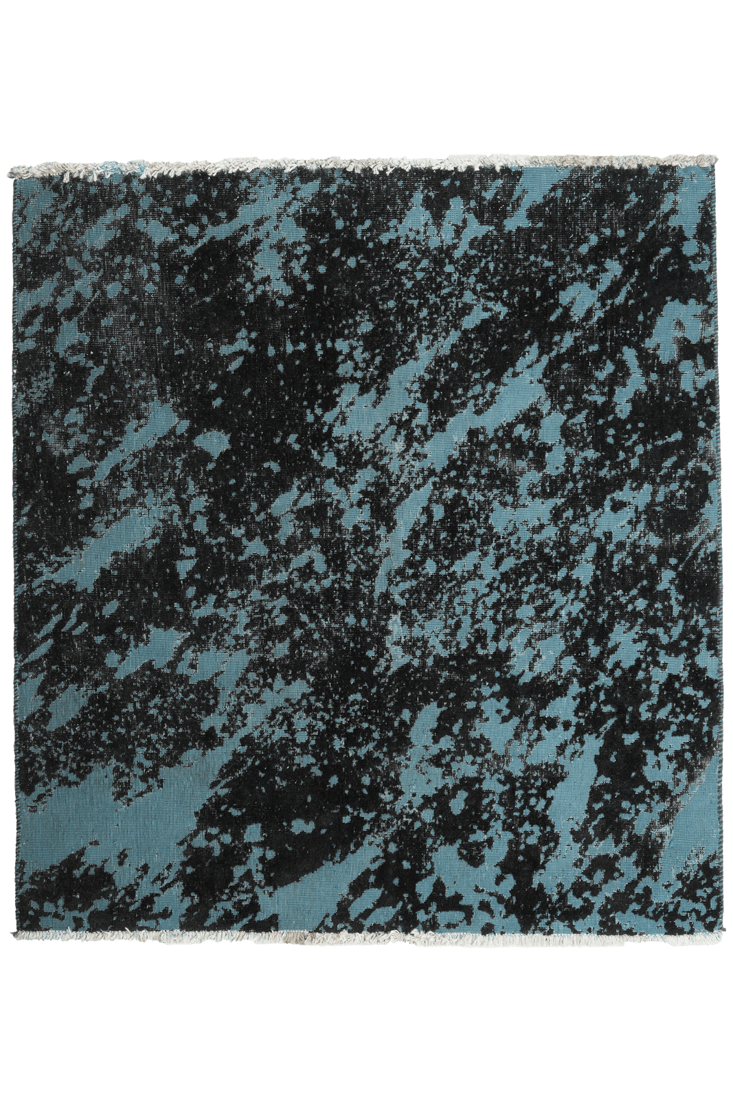 Vintage — Hand-knotted, 133x144 cm, Blue, 100% Virgin Wool | Main view