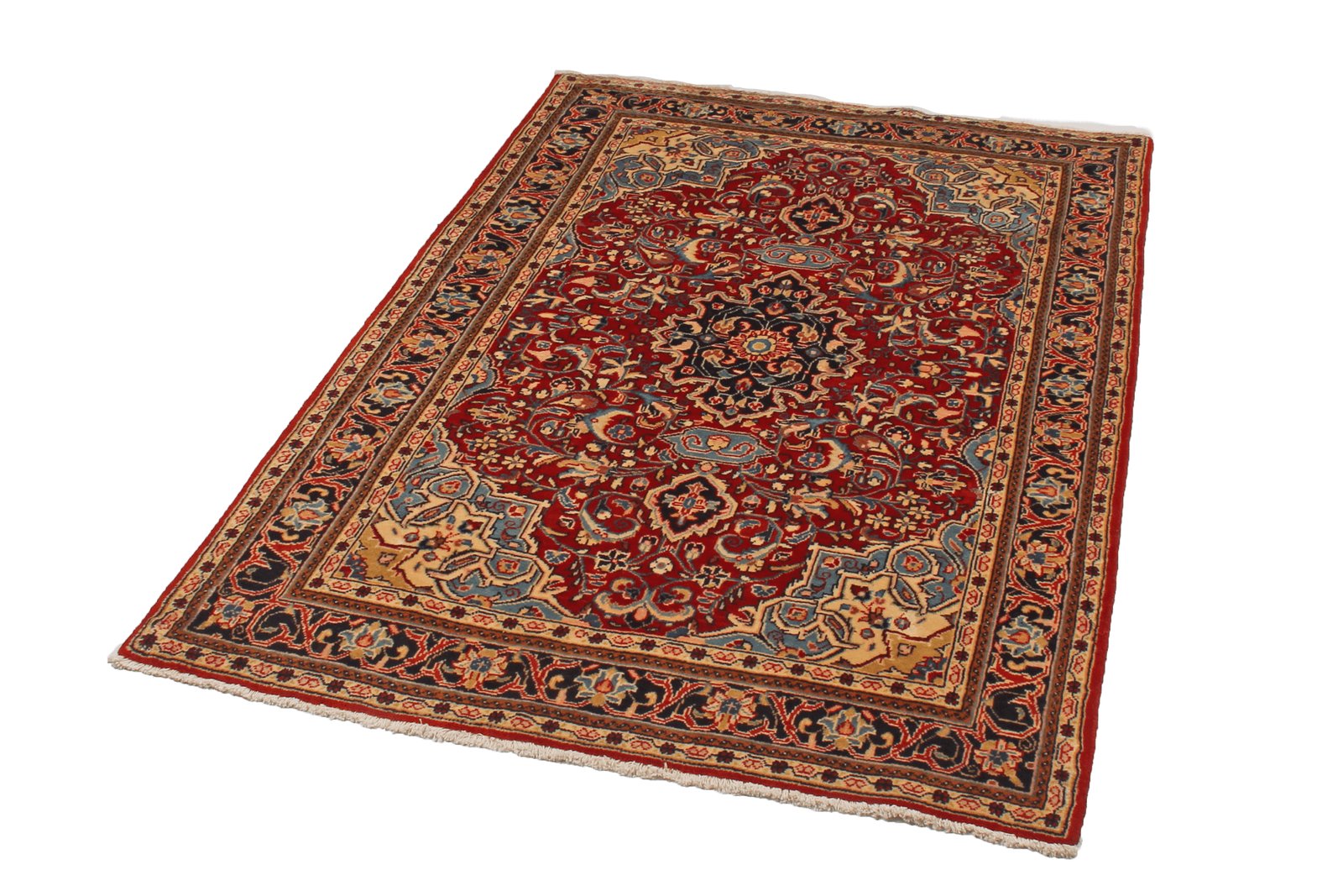 Sarough — Hand-knotted, 107x163 cm, Red, 100% Virgin Wool | View 5