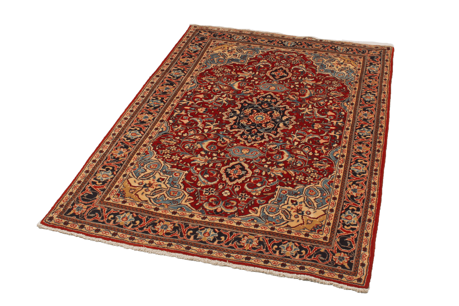 Sarough — Hand-knotted, 107x163 cm, Red, 100% Virgin Wool | View 5