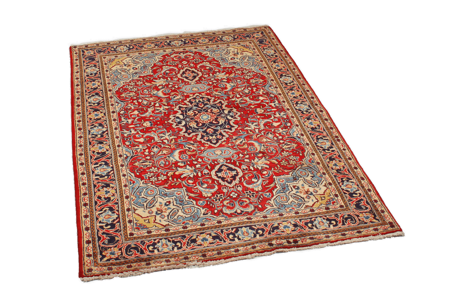 Sarough — Handgefertigt, 163x107 cm, Blau, 100% Virgin Wool | View 5