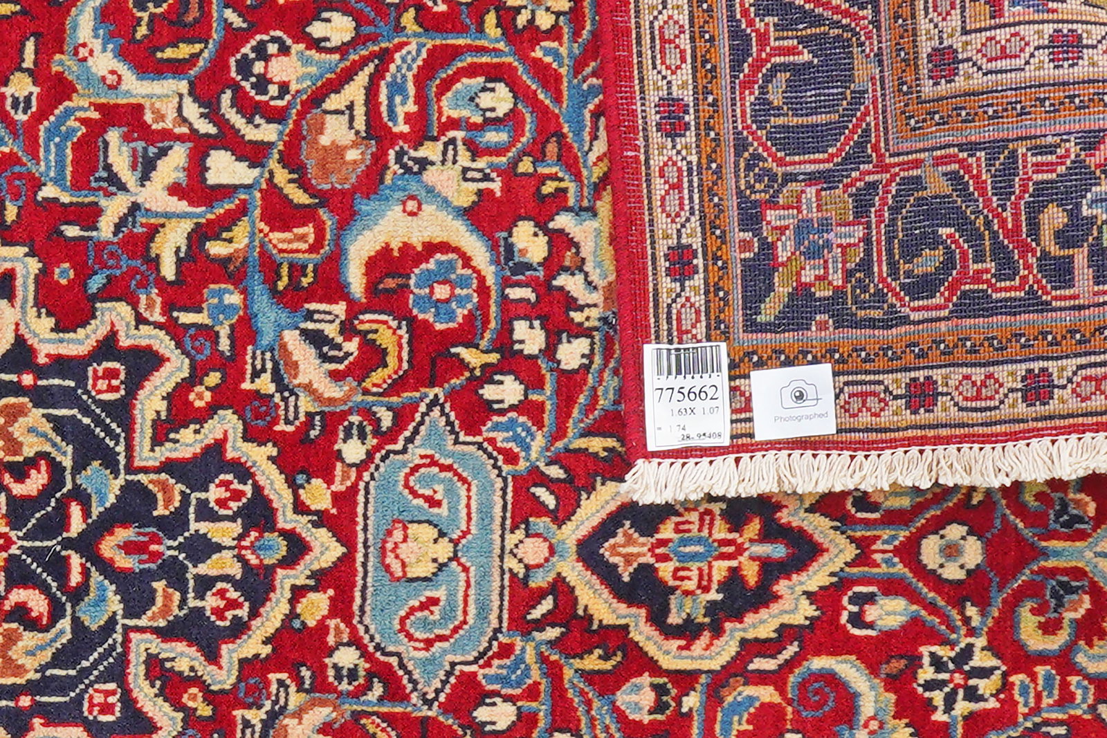 Sarough — Handgefertigt, 163x107 cm, Blau, 100% Virgin Wool | View 7