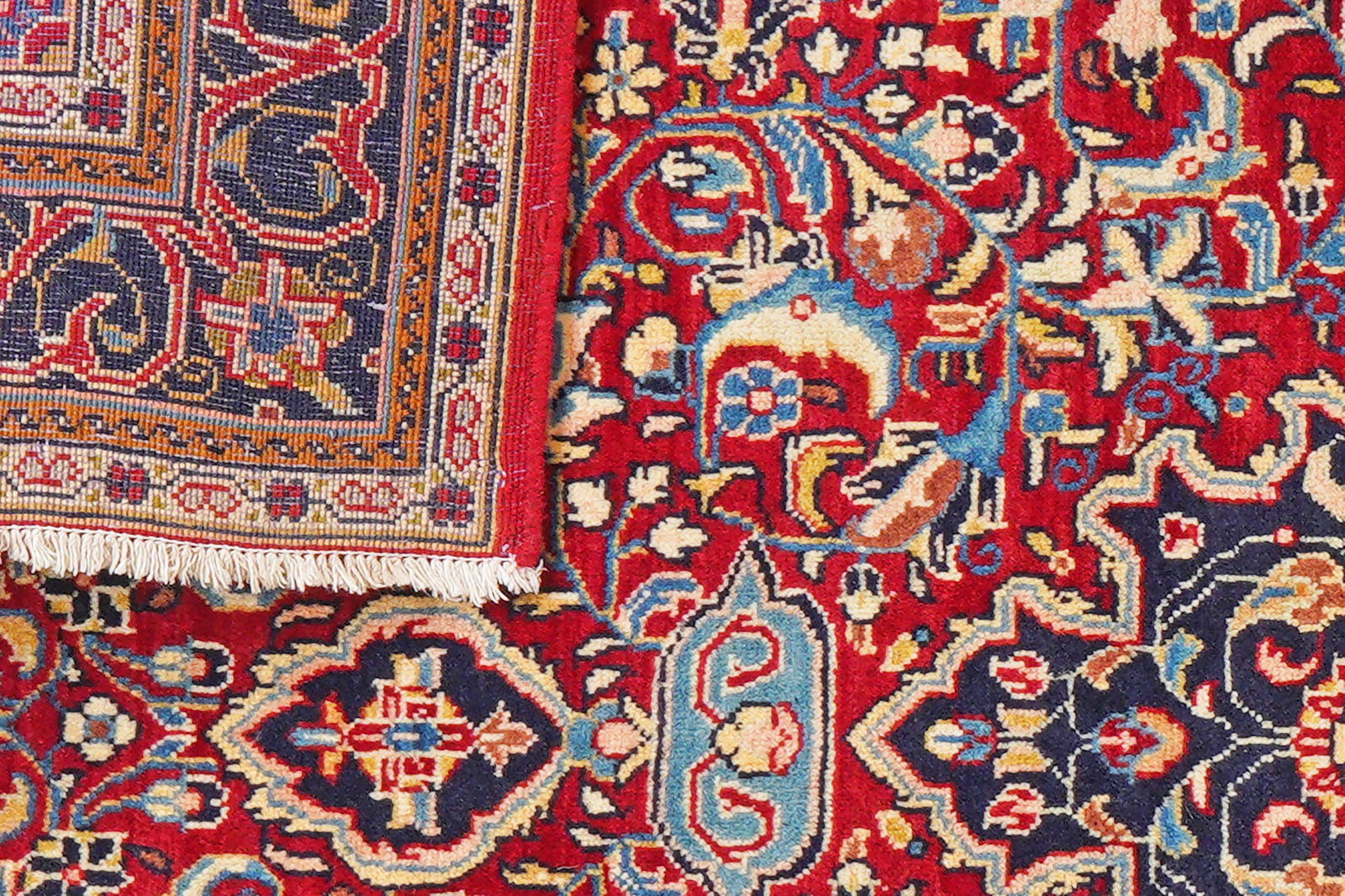 Sarough — Handgefertigt, 163x107 cm, Blau, 100% Virgin Wool | View 8