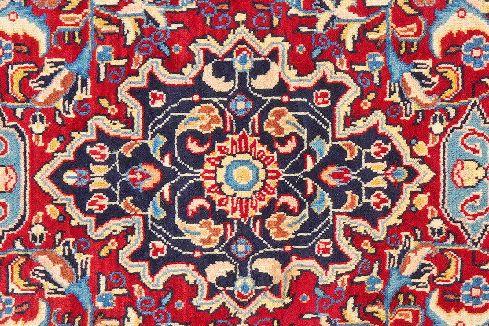 Sarough — Handgefertigt, 163x107 cm, Blau, 100% Virgin Wool | View 9