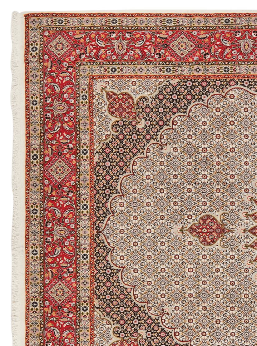 Moud Mahi — Hand-knotted, 245x352 cm, Beige, 100% Virgin Wool | View 3