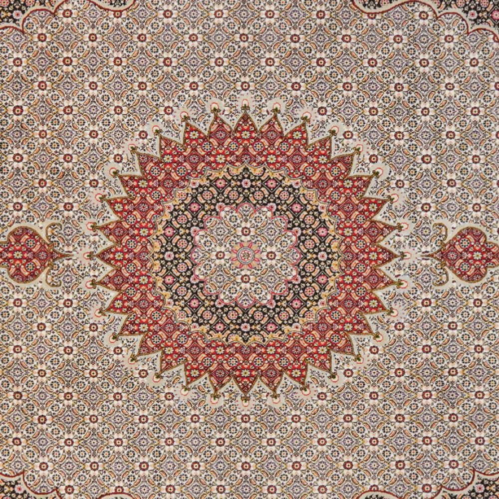 Moud Mahi — Hand-knotted, 245x352 cm, Beige, 100% Virgin Wool | View 4