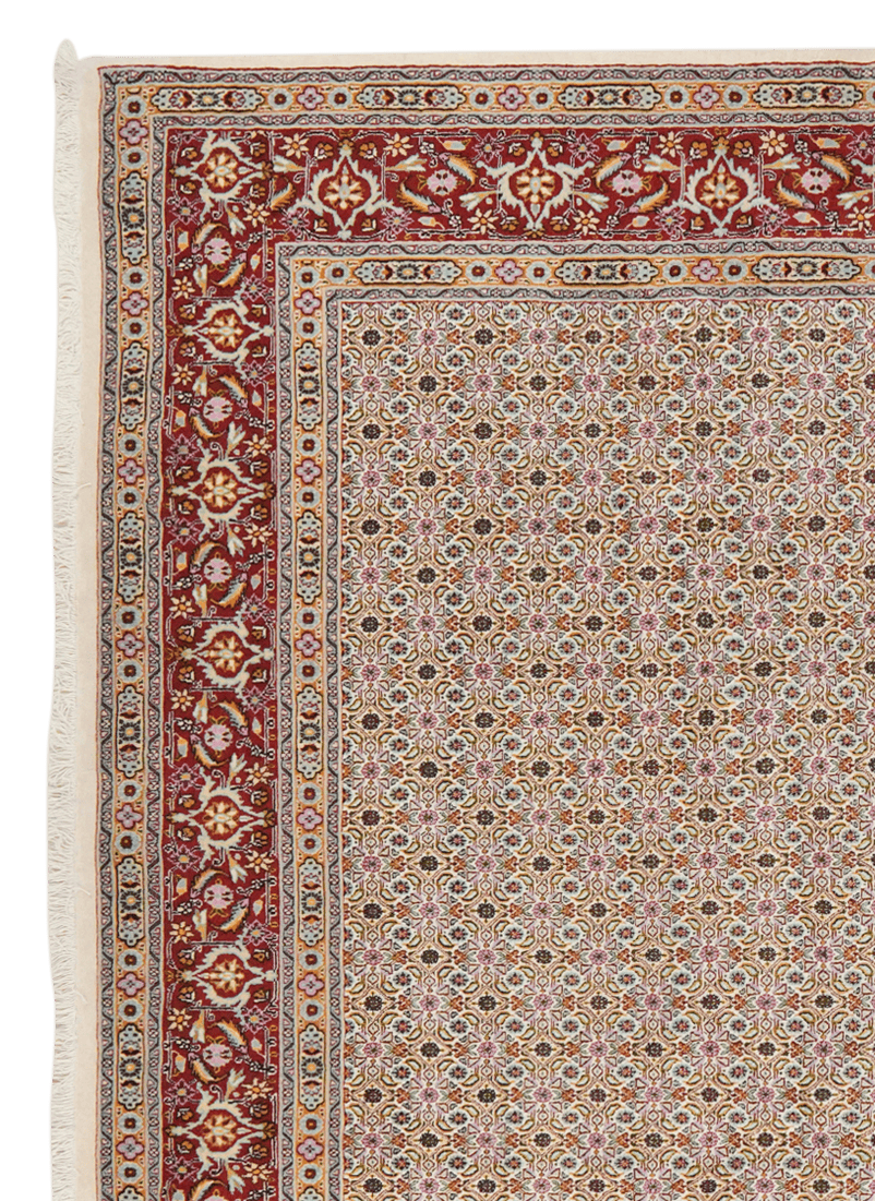 Moud Mahi — Hand-knotted, 243x348 cm, Beige, 100% Virgin Wool | View 3