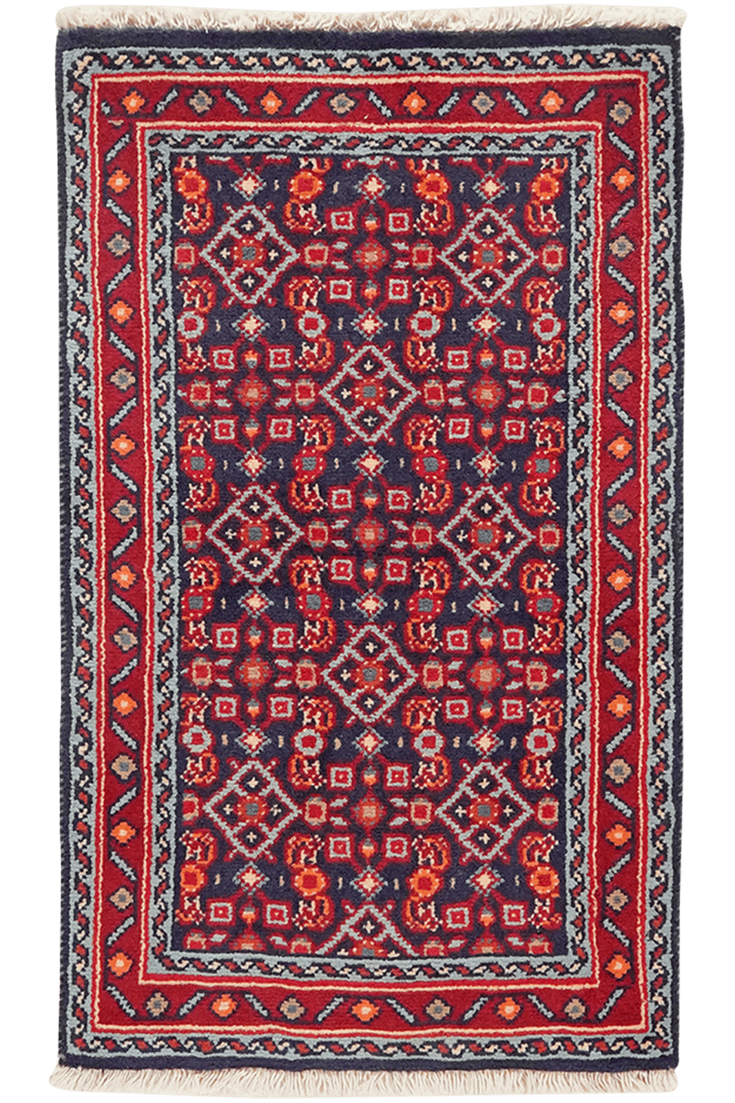 Hosseinabad — Hand-knotted, 56x94 cm, Blue, 100% Virgin Wool | Main view