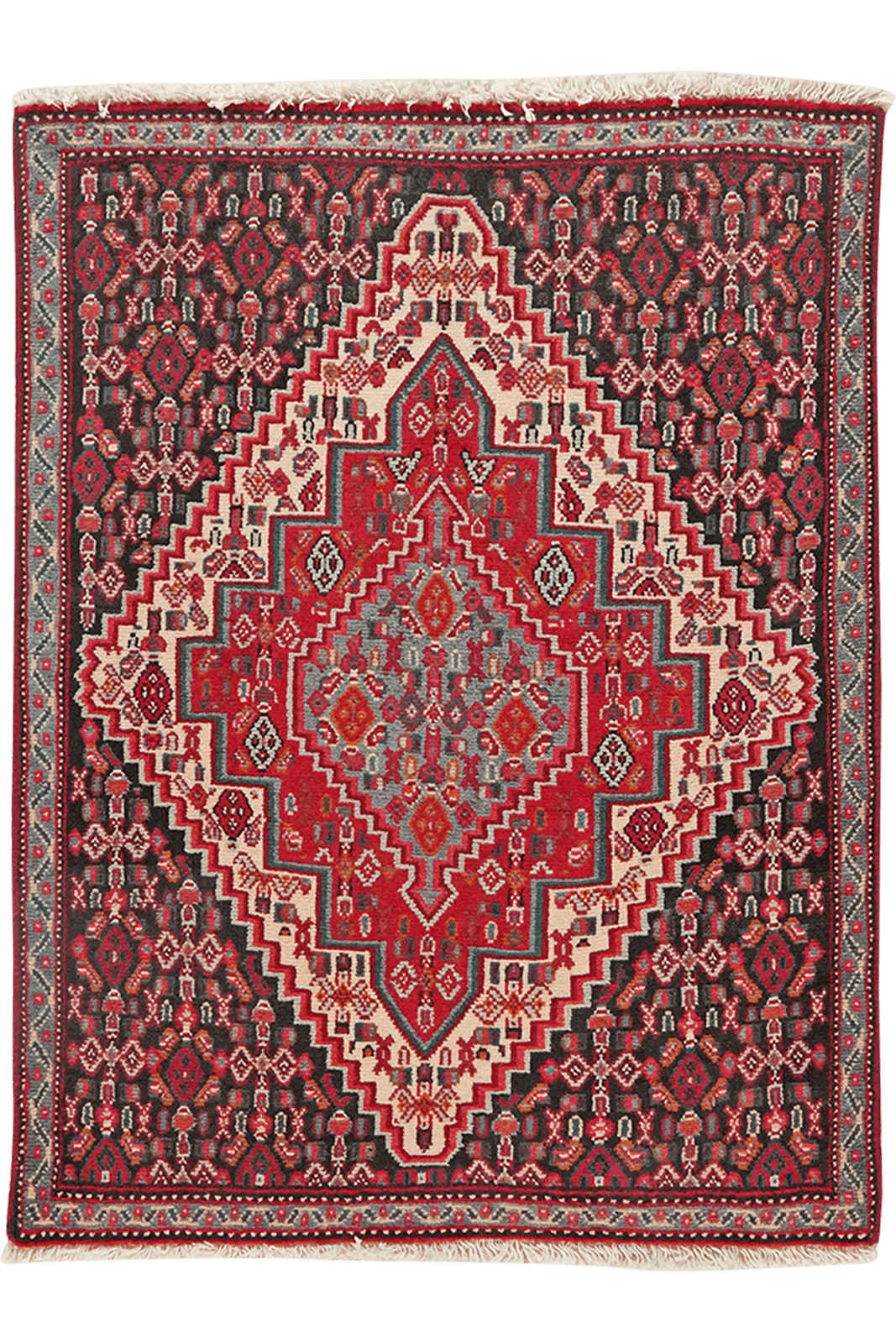 Senneh — Hand-knotted, 70x91 cm, Beige, 100% Virgin Wool | Main view