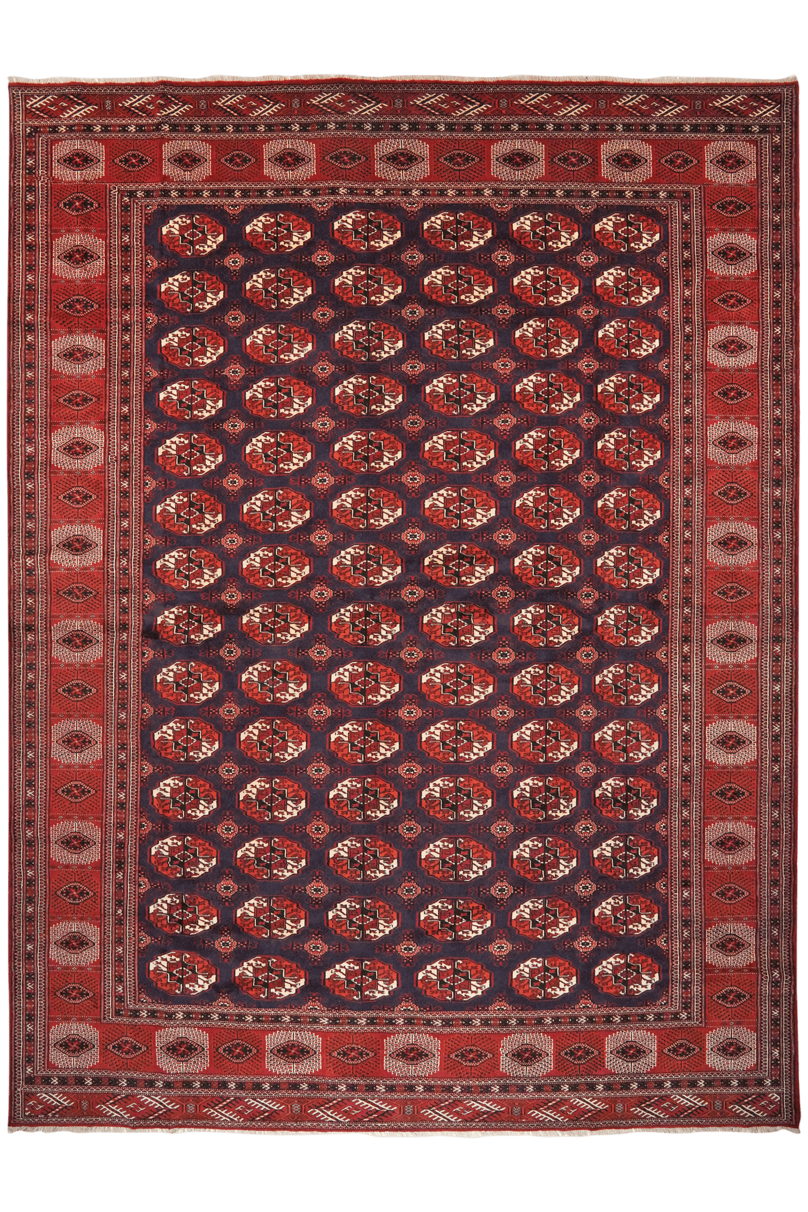 Turkman — Hand-knotted, 289x390 cm, Blue, 100% Virgin Wool | Main view