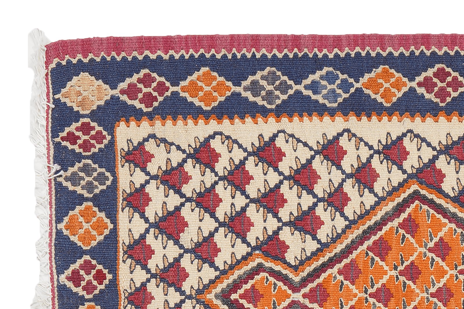 Kelim Senneh — Handmade, 60x86 cm, Beige, 100% Virgin Wool | View 3