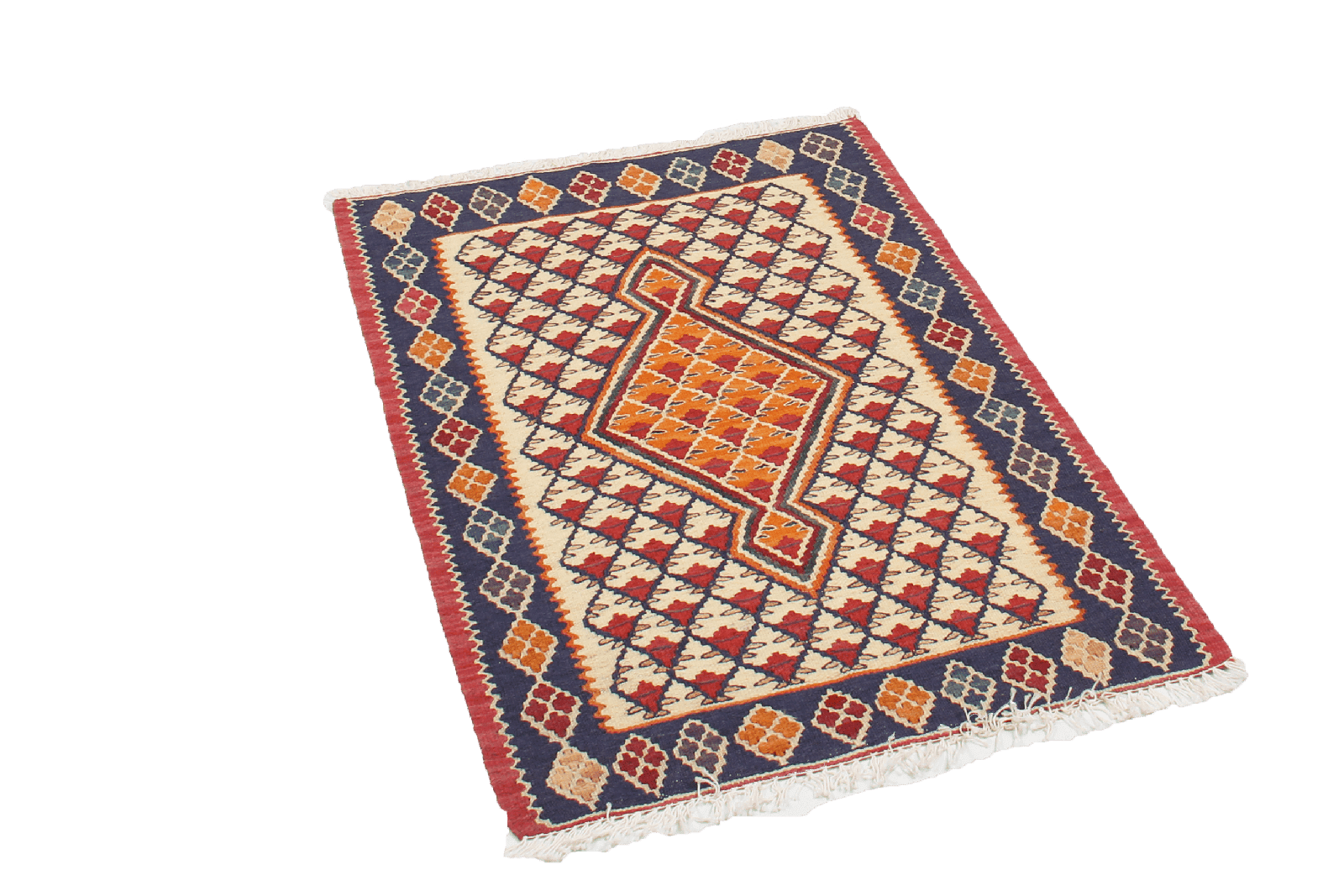 Kelim Senneh — Handmade, 60x86 cm, Beige, 100% Virgin Wool | View 4