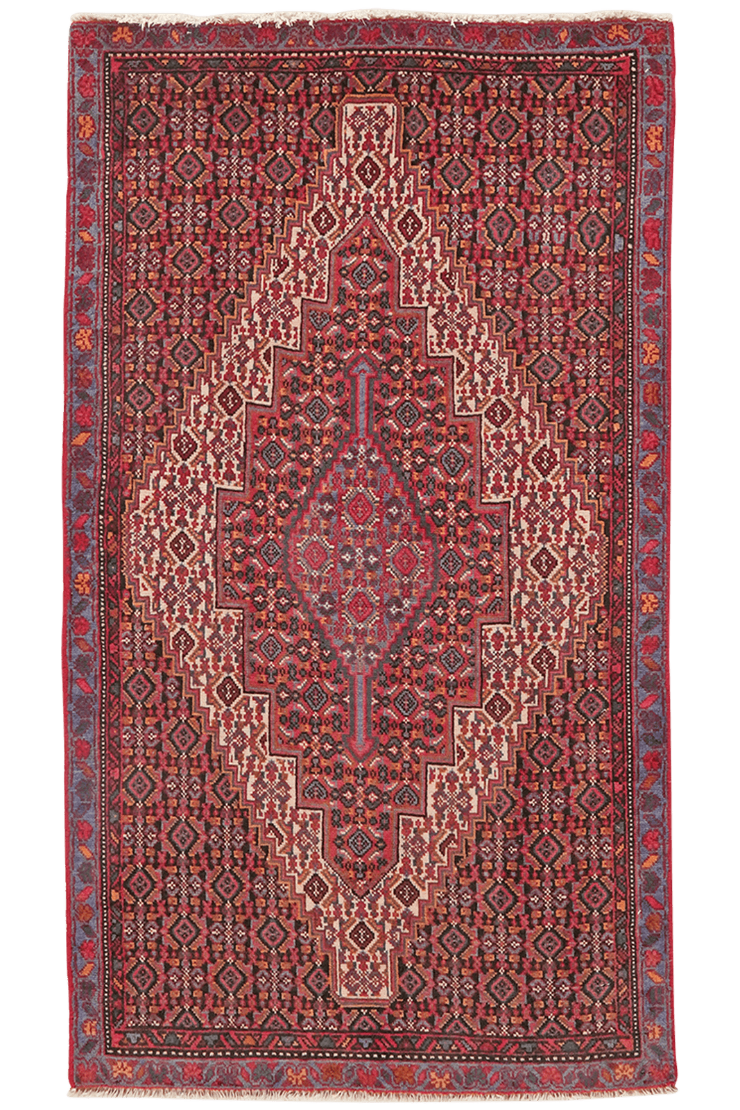 Senneh — Hand-knotted, 66x115 cm, Beige, 100% Virgin Wool | Main view