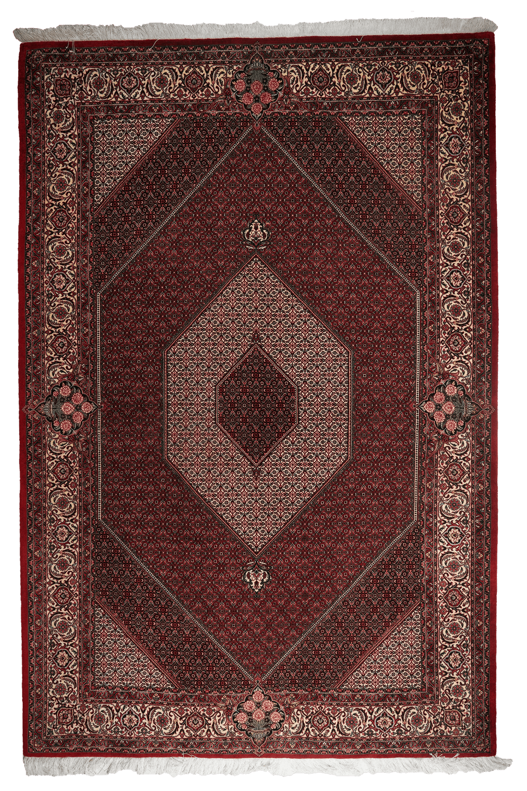 Bidjar Bookan — Hand-knotted, 202x304 cm, Red, 100% Virgin Wool | Main view
