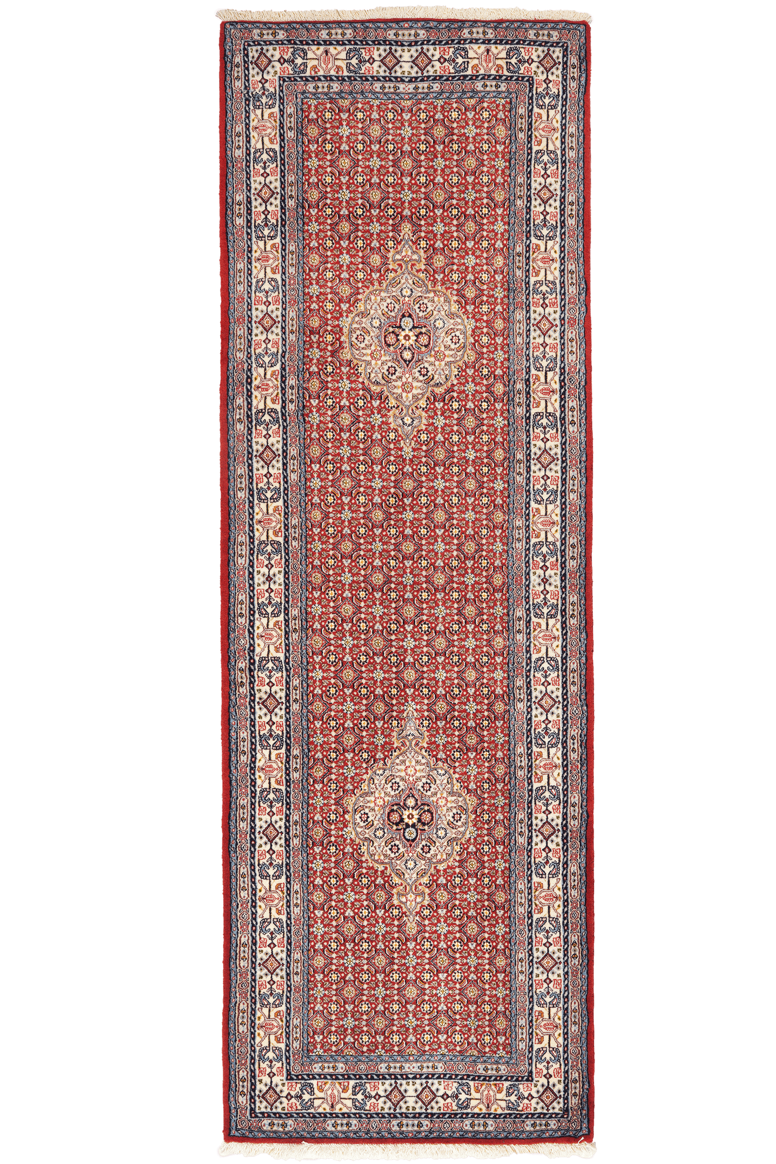 Moud Mahi — Hand-knotted, 79x242 cm, Red, 100% Virgin Wool | Main view