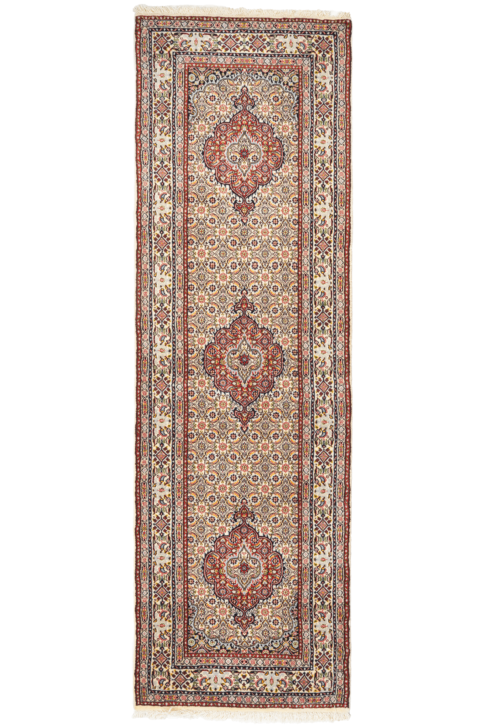 Moud Mahi — Handgefertigt, 247x77 cm, Beige, 100% Virgin Wool | Main view