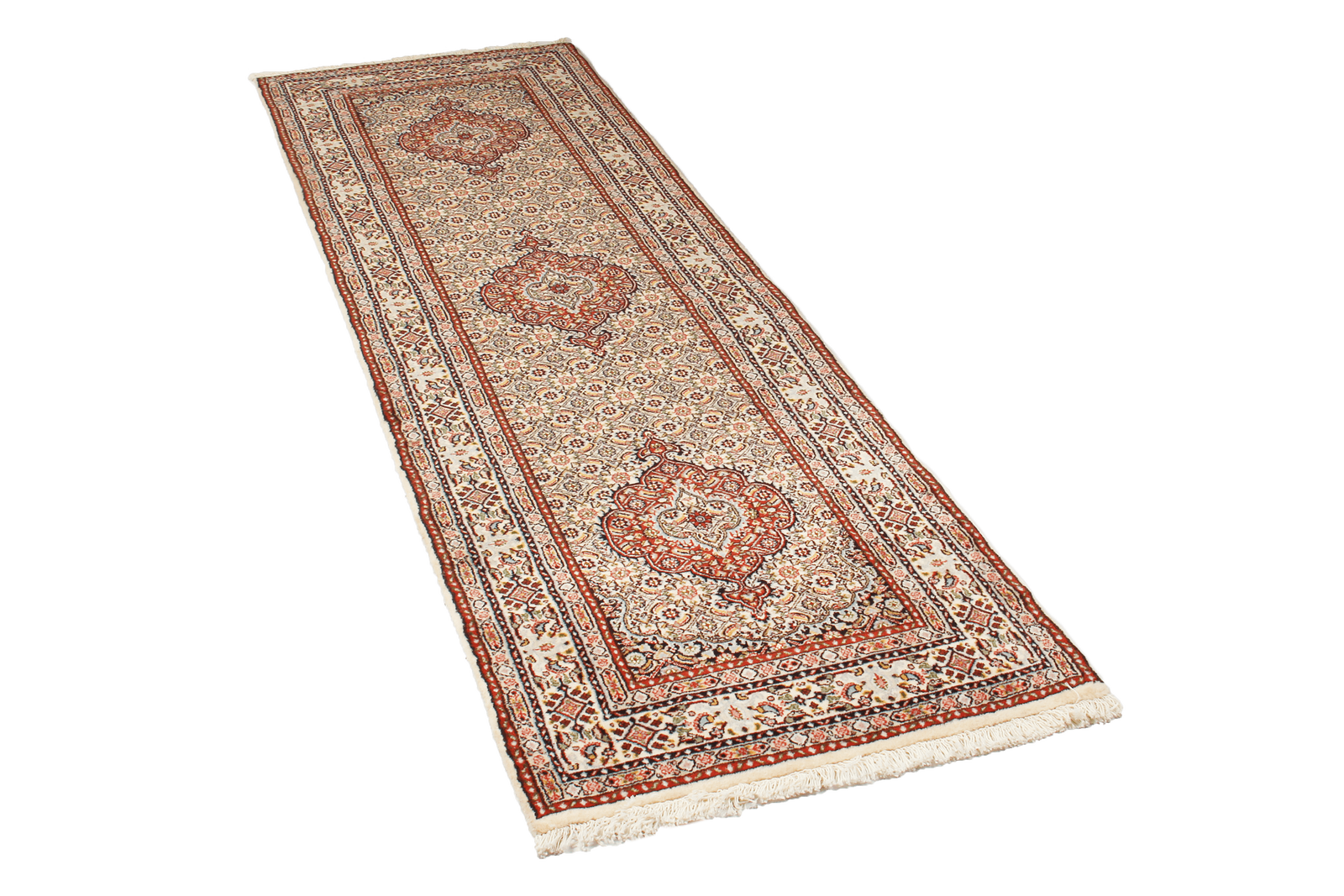Moud Mahi — Handgefertigt, 247x77 cm, Beige, 100% Virgin Wool | View 5