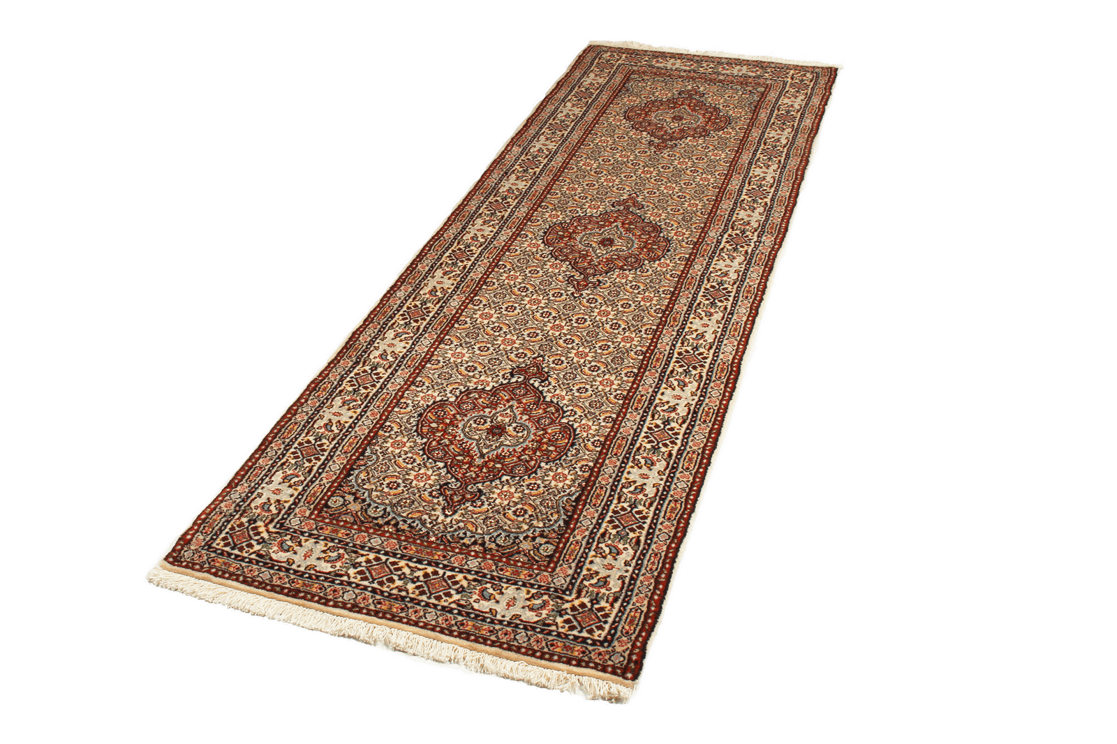 Moud Mahi — Handgefertigt, 247x77 cm, Beige, 100% Virgin Wool | View 6