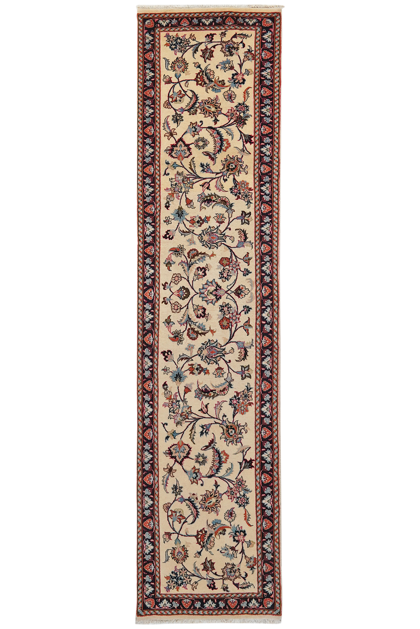 Sarough — Handgefertigt, 293x69 cm, Blau, 100% Virgin Wool | Main view