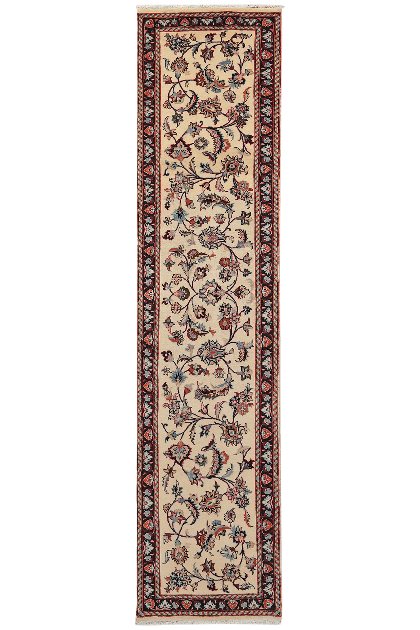 Sarough — Hand-knotted, 69x293 cm, Beige, 100% Virgin Wool | Main view