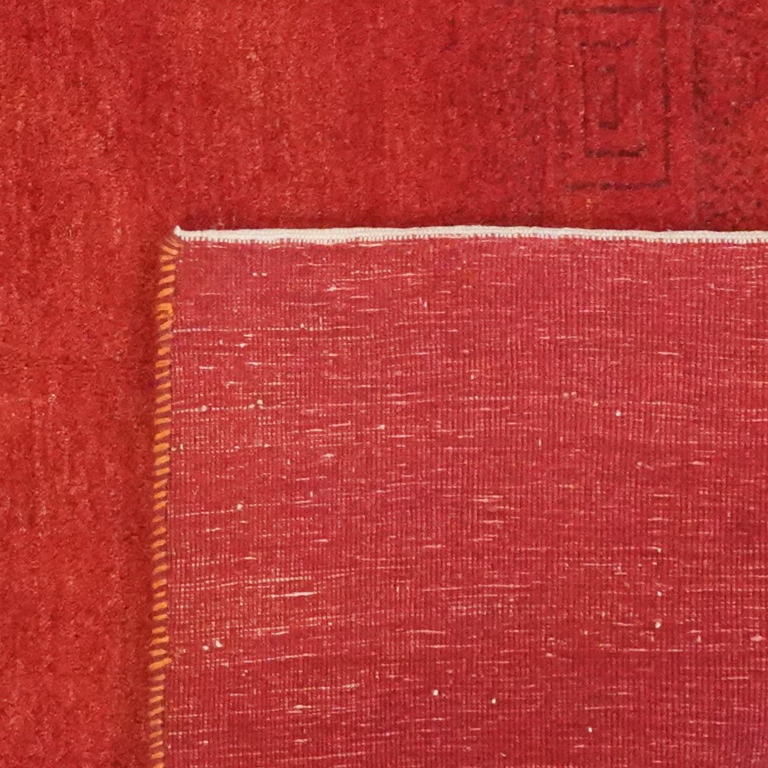 Rizbaf — Hand-knotted, 155x189 cm, Red, 100% Virgin Wool | View 6