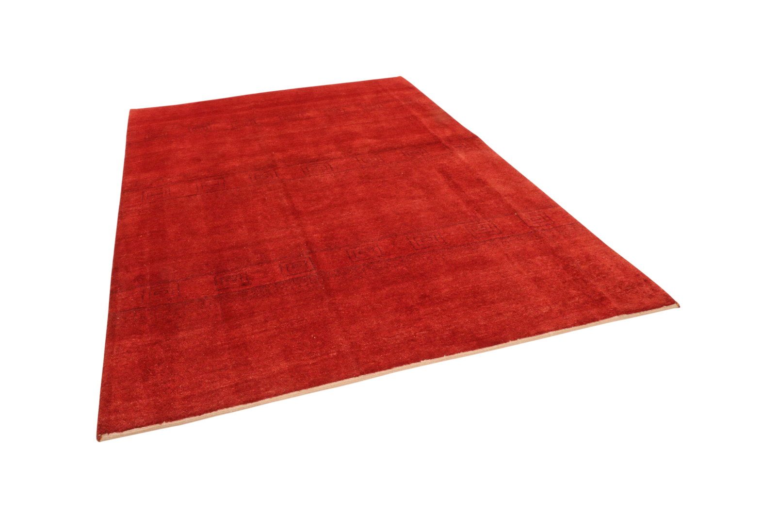 Rizbaf — Handgefertigt, 189x155 cm, Rot, 100% Virgin Wool | View 6