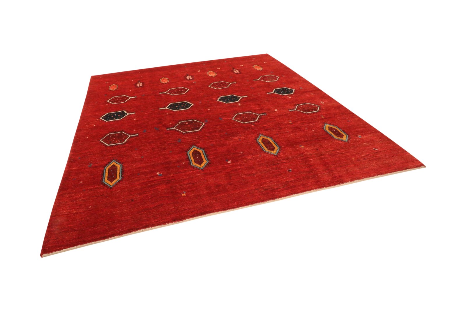 Rizbaf — Hand-knotted, 201x197 cm, Red, 100% Virgin Wool | View 5