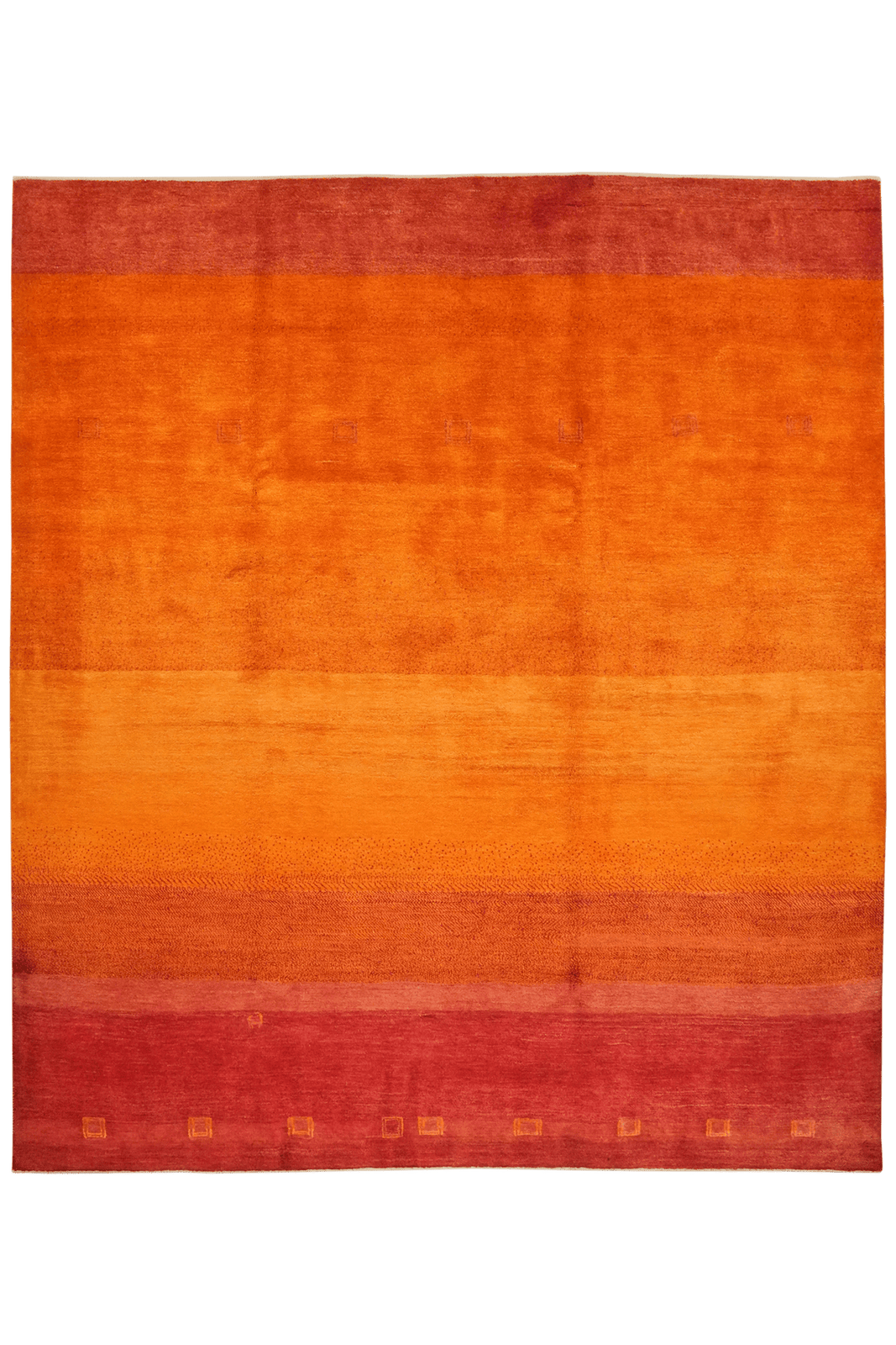 Rizbaf — Hand-knotted, 209x239 cm, Orange, 100% Virgin Wool | Main view