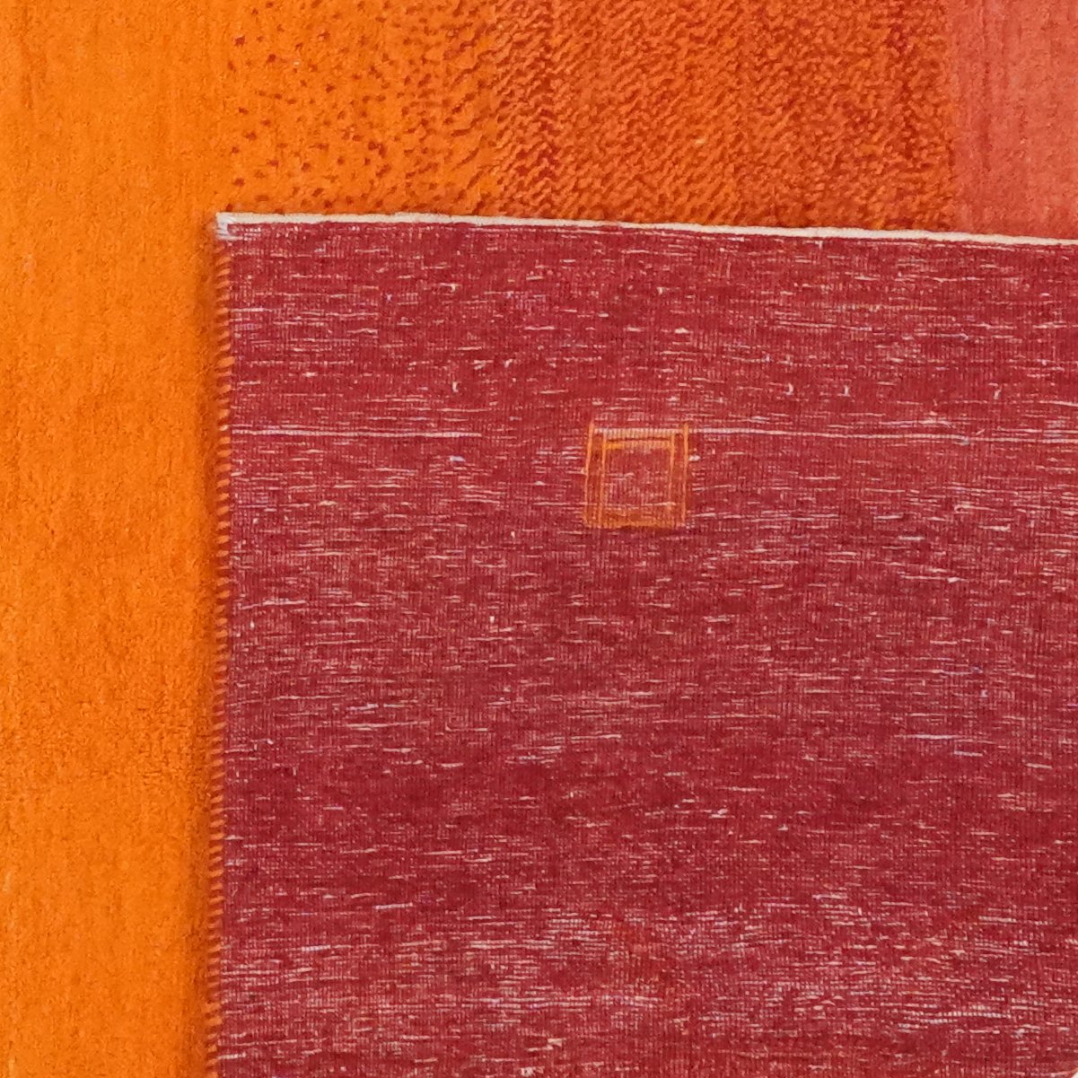 Rizbaf — Hand-knotted, 209x239 cm, Orange, 100% Virgin Wool | View 6