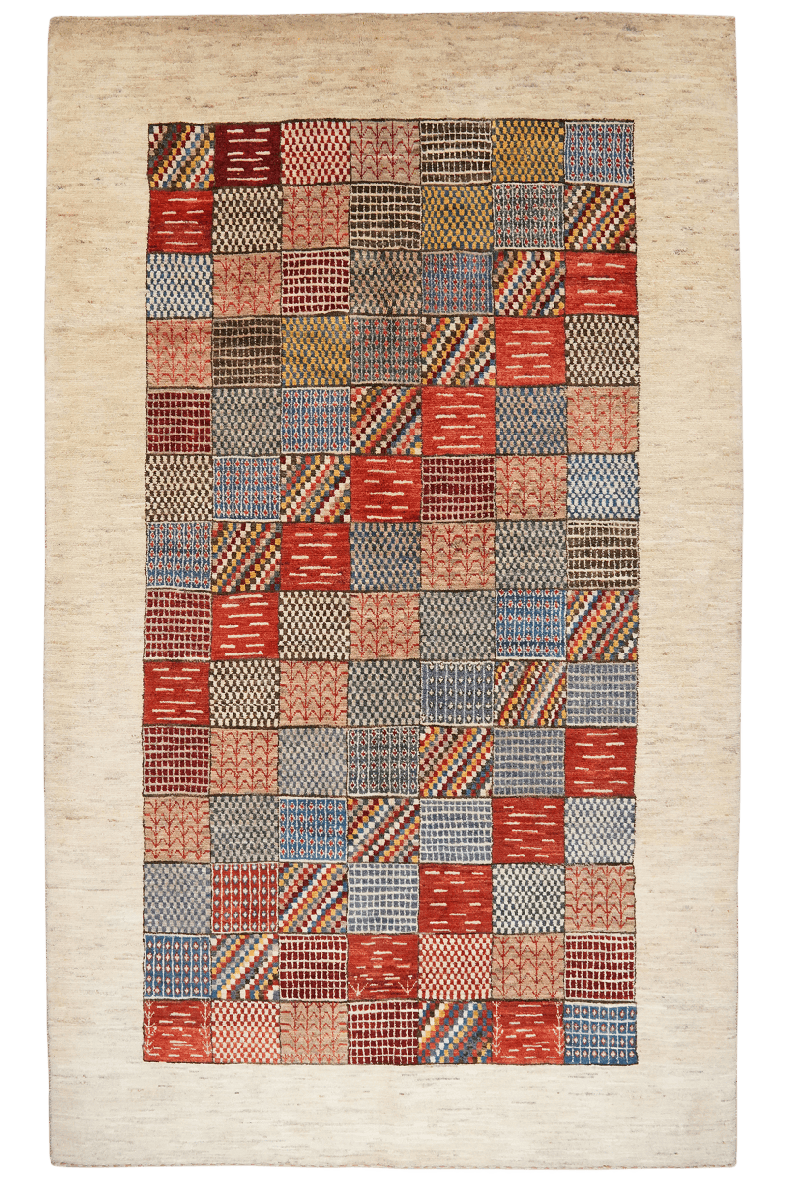 Rizbaf — Hand-knotted, 147x247 cm, Multicolor, 100% Virgin Wool | Main view